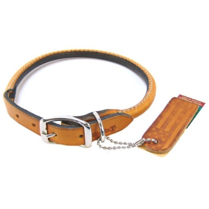 Circle T Leather Round Collar Tan - 16" Neck