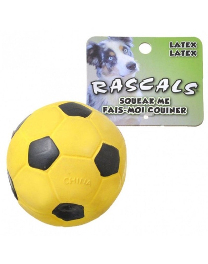 Rascals Latex Soccer Ball for Dogs - Yellow - 3" Diameter