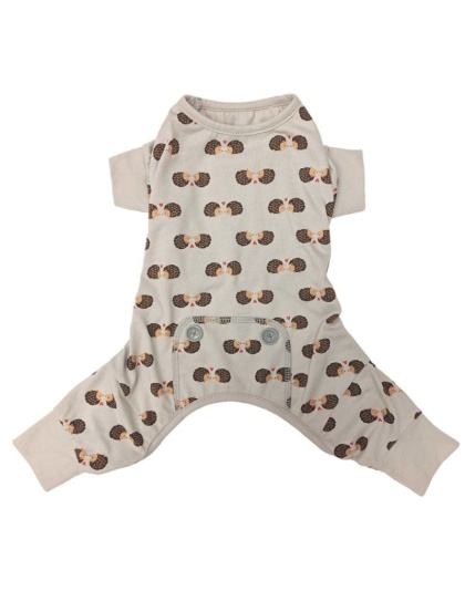 Fashion Pet Hedgehog Dog Pajamas Gray - Large