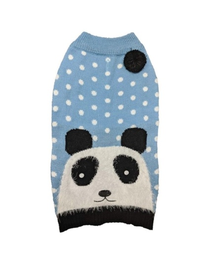 Fashion Pet Panda Dog Sweater Blue - X-Small