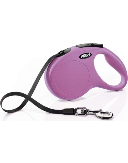 Flexi Classic Pink Retractable Dog Leash - Medium 16' Long