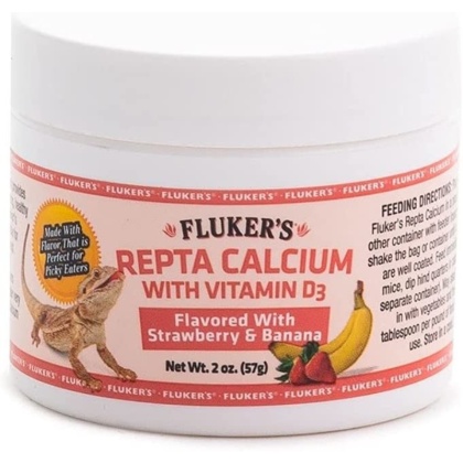 Flukers Strawberry Banana Flavored Repta Calcium - 2 oz