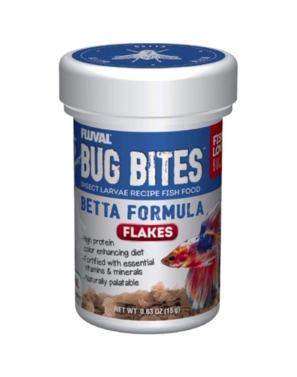 Fluval Bug Bites Betta Formula Flakes - 0.63 oz