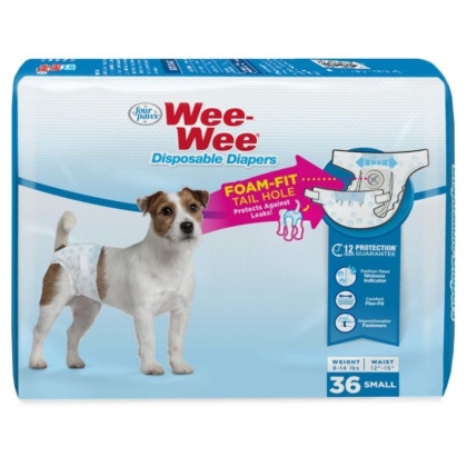 Four Paws Wee Wee Disposable Diapers Small - 36 count