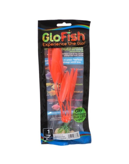 GloFish Orange Aquarium Plant - Large - (7"-8.5" High)