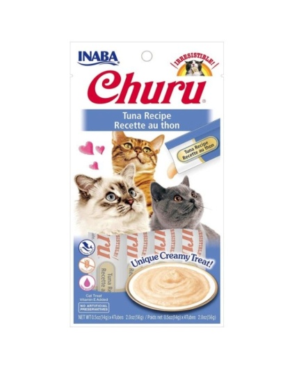 Inaba Churu Tuna Recipe Creamy Cat Treat - 4 count