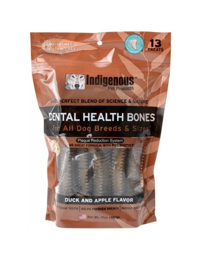 Indigenous Dental Health Bones - Duck & Apple Flavor - 13 Count