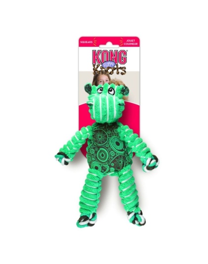 KONG Floppy Knots Hippo Dog Toy - M/L 1 count