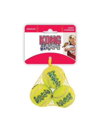 KONG Air KONG Squeakers Tennis Balls - X-Small 3 count