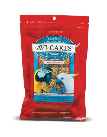 Lafeber Classic Avi-Cakes Gourmet Macaw & Cockatoo Food - 16 oz