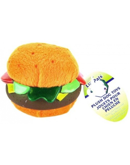 Li'l Pals Plush Hamburger Dog Toy - Hamburger Dog Toy