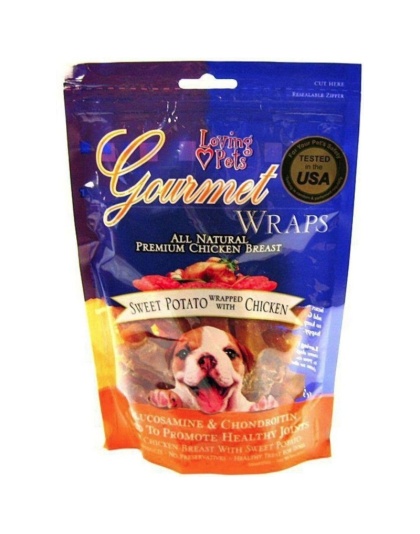 Loving Pets Gourmet Sweet Potato & Chicken Wraps - 8 oz