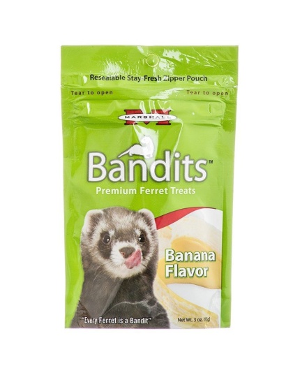 Marshall Bandits Premium Ferret Treats - Banana Flavor - 3 oz