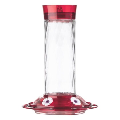 More Birds Diamiond Glass Hummingbird Feeder - 30 oz capacity