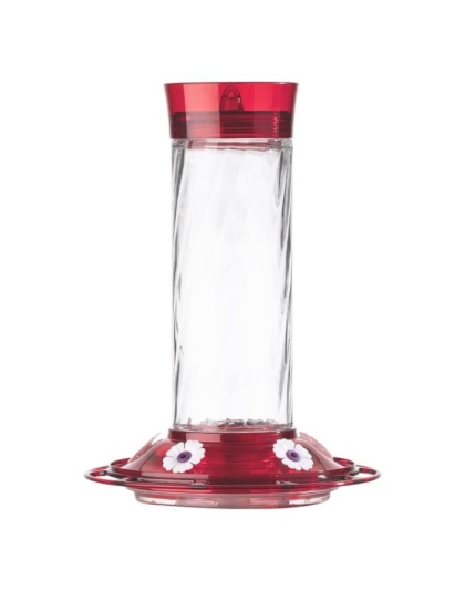 More Birds Diamiond Glass Hummingbird Feeder - 30 oz capacity