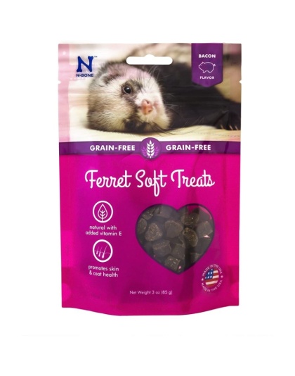 N-Bone Ferret Soft Treats - Bacon Flavor - 3 oz