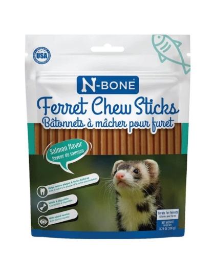 N-Bone Ferret Chew Sticks Salmon Recipe - 3.74 oz