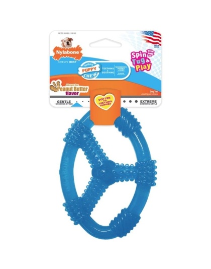 Nylabone Puppy Chew Ring Peanut Butter Toy - Wolf - 1 count