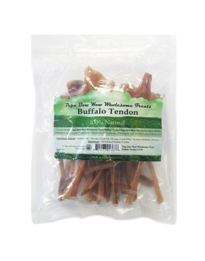 Papa Bow Wow Buffalo Tendon Dog Treats - 0.5 lb