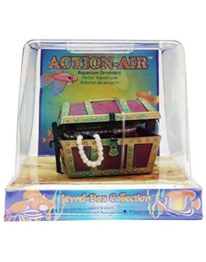 Penn Plax Action Air Treasure Chest Aquarium Ornament - Treasure Chest