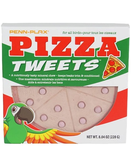 Penn Plax Tweet Eats Pizza Tweets Mineral Block - 1 count