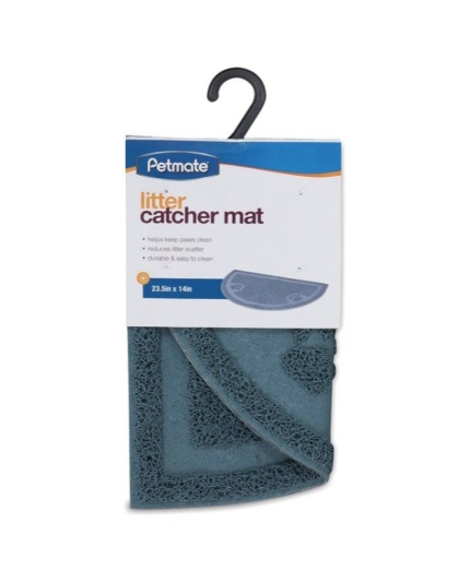 Petmate Half Circle Litter Catcher Mat Blue - 1 count