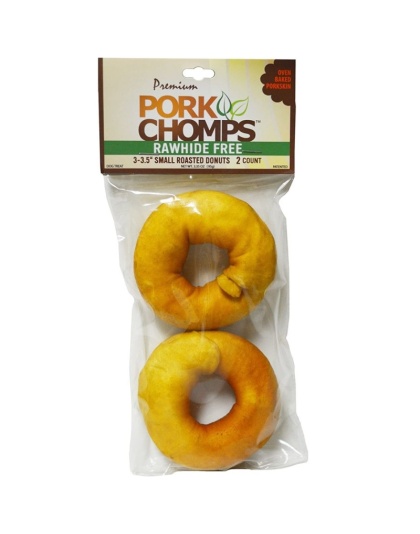 Pork Chomps Roasted Donuts 3" Dog Treat  - 2 count