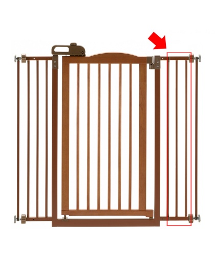 Tall One-Touch Gate II Extension in Brown