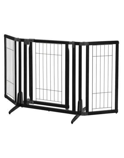 Richel Premium Plus Freestanding Pet Gate - Black