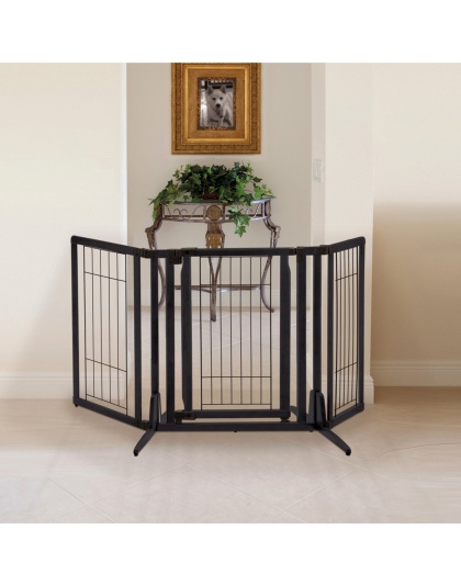 Richel Premium Plus Freestanding Pet Gate - Black