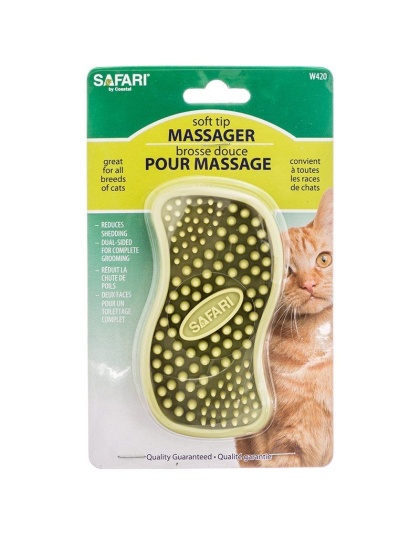 Safari Cat Rubber Curry Brush - Cat Rubber Curry Brush