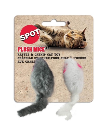 Spot Smooth Fur Mice - 2in. Long (2 Pack)