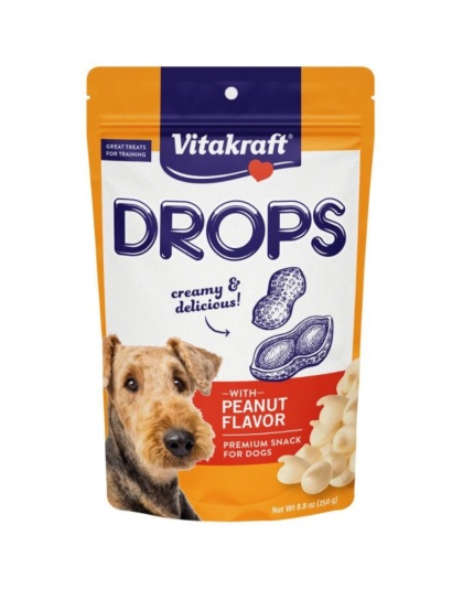 VitaKraft Drops with Peanut Dog Treats - 8.8 oz