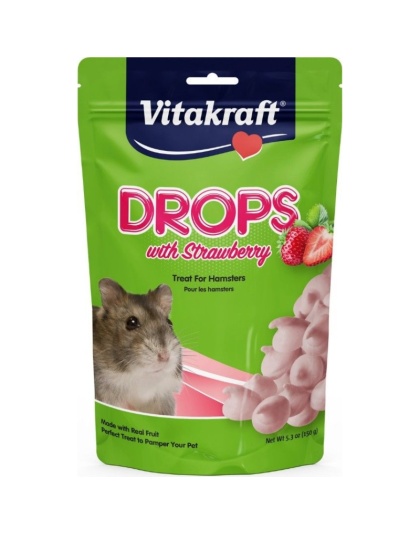 VitaKraft Drops with Strawberry for Hamsters - 5.3 oz