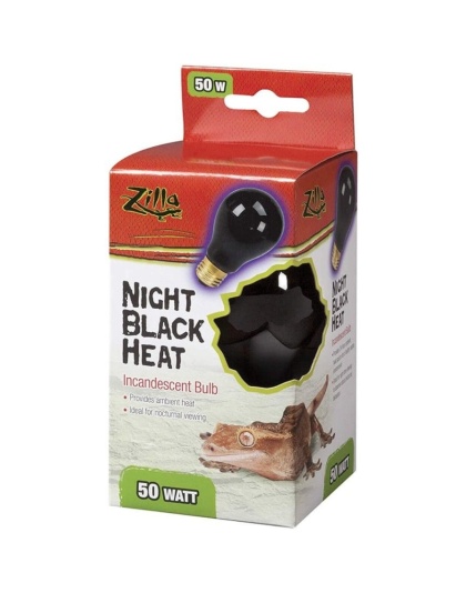 Zilla Night Time Black Light Incandescent Heat Bulb - 50 Watts