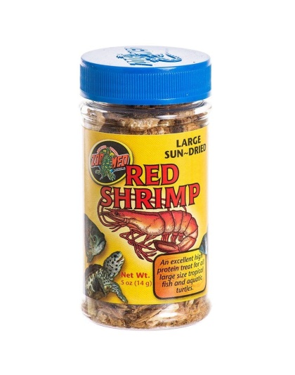 Zoo Med Large Sun-Dried Red Shrimp - 0.5 oz