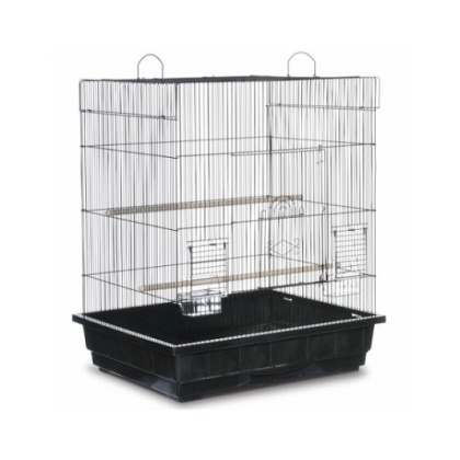 Square Roof Parakeet Cage - Black