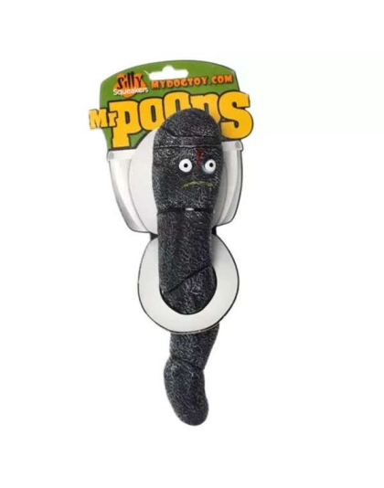 Black - Silly Squeaker MrPoops - large