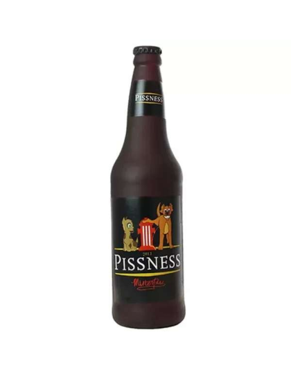 Black - Silly Squeaker Beer Bottle Pissness - one size