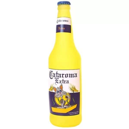 Yellow - Silly Squeaker Beer Bottle Cataroma - one size