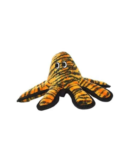 Orange & Black - Tuffy Mega Octopus Tiger - Mega Small