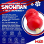 Red - MKB Snowman Durable Rubber Chew Toy & Treat Dispenser  - Large