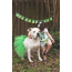 Green - Green Christmas Dog Tutu Skirt (Medium) - Med