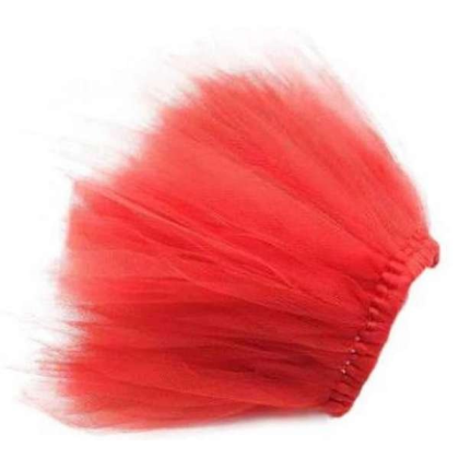 Red - Red Christmas Dog Tutu Skirt (Small) - Small