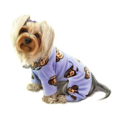 Lavender - Silly Monkey Fleece Turtleneck Pajamas  - Medium