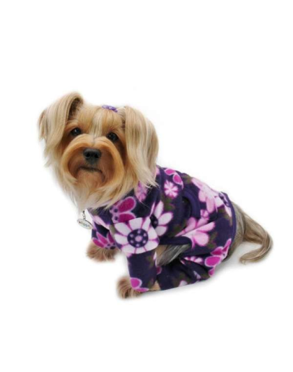 Violet - Midnight Garden Fleece Turtleneck Pajamas - Small