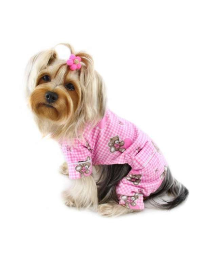 Pink - Adorable Teddy Bear Love Flannel PJ - Large