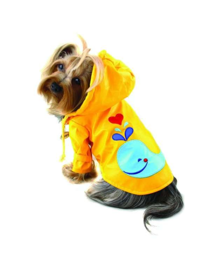 Splashing Whale Raincoat with Cotton Lining - XS