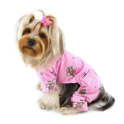 Pink - Adorable Teddy Bear Love Flannel PJ - XL