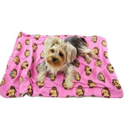 Pink - Silly Monkey Ultra-Plush Blanket  - Small